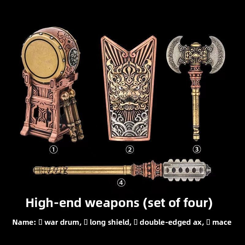Terracotta Warrior Weapon Miniatures in Cast Copper, premium 4 pcs weapon pack