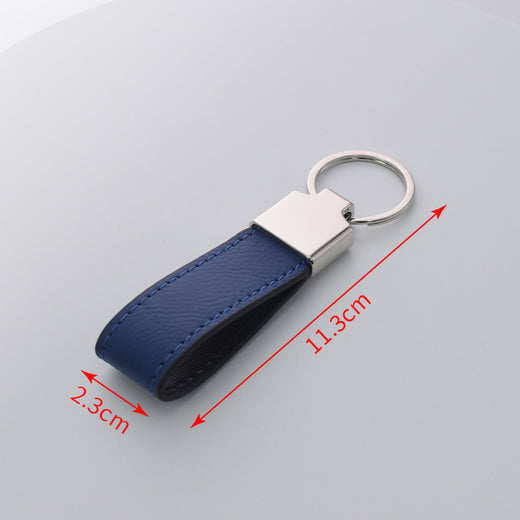 Laser Engraving Leather Metal Keychain