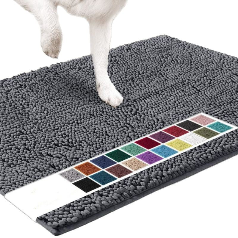 Super Absorbent Chenille Pet Mat Thickened Quick-Drying Non-Slip Dog Mat