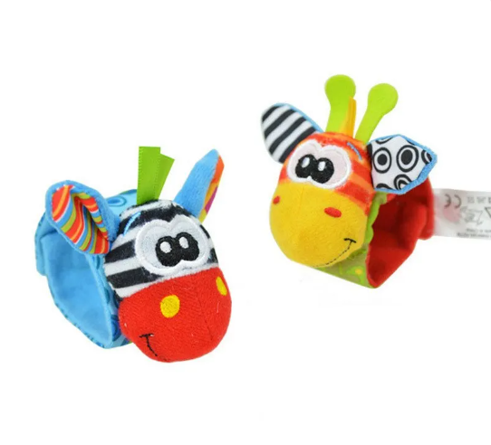 Multi-piece rattle set for wrists and ankles
