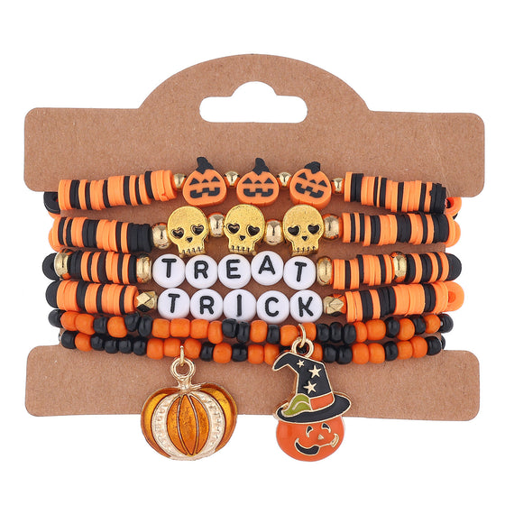 Halloween Themed Alloy Bracelet Set with Pendant