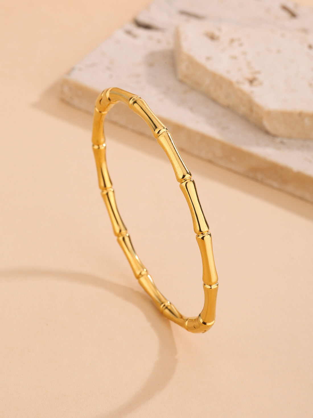 Minimalist Stainless Steel Four-Leaf Clover Electroplated Bracelet for Women
