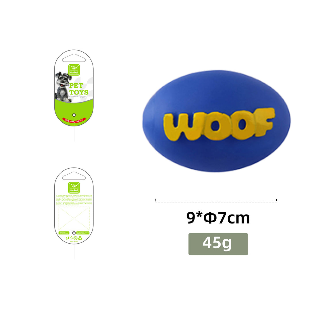 Durable WOOF Epoxy Pet Chew Toy
