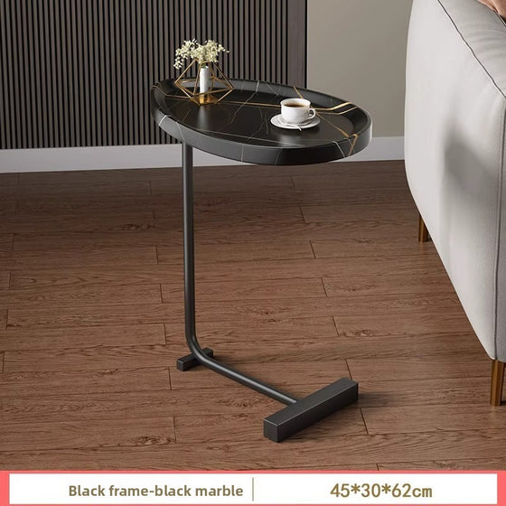 Modern oval C-shaped side table, photo 6