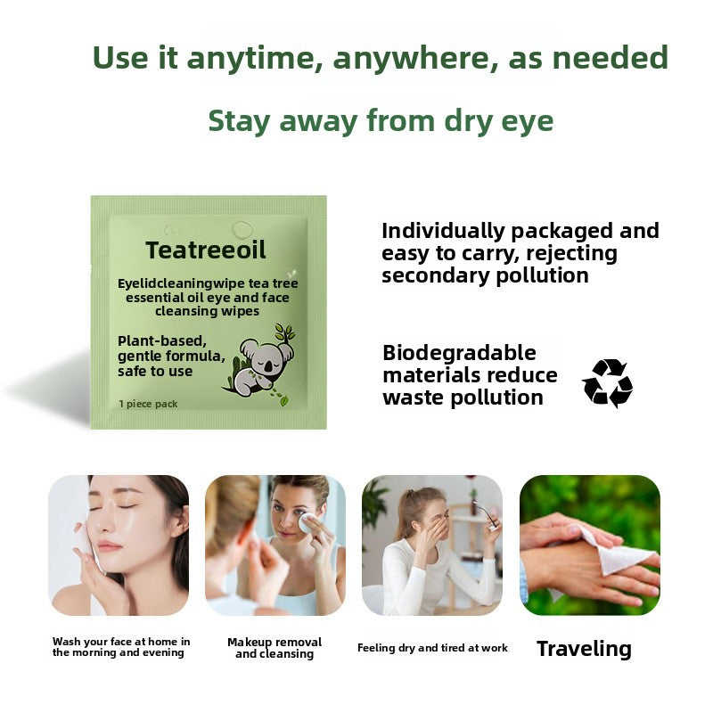 Tea Tree Eye Cleaning Wipes