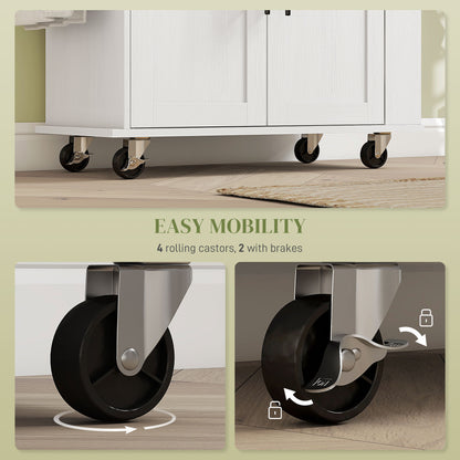 Kitchen island on wheels countertop view