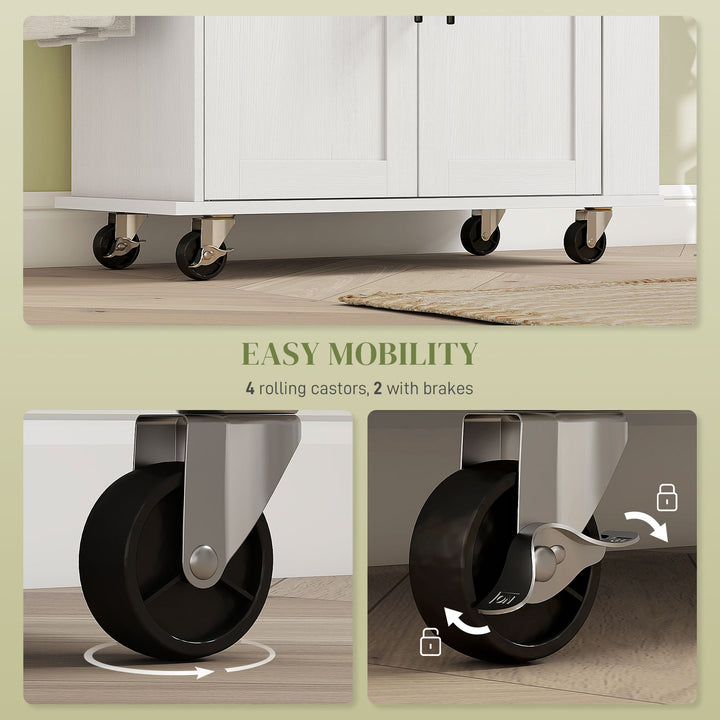 Kitchen island on wheels countertop view