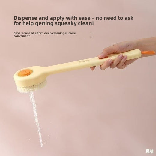 Press the bath brush