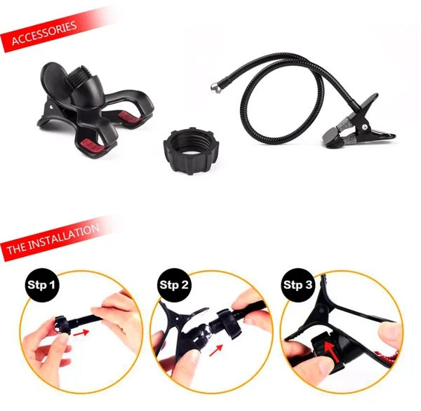 Gooseneck phone holder used on nightstand