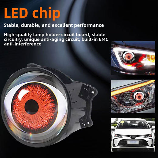 Devil Eye LED Headlights Multi Mode Universal Car Motorcycle Lights