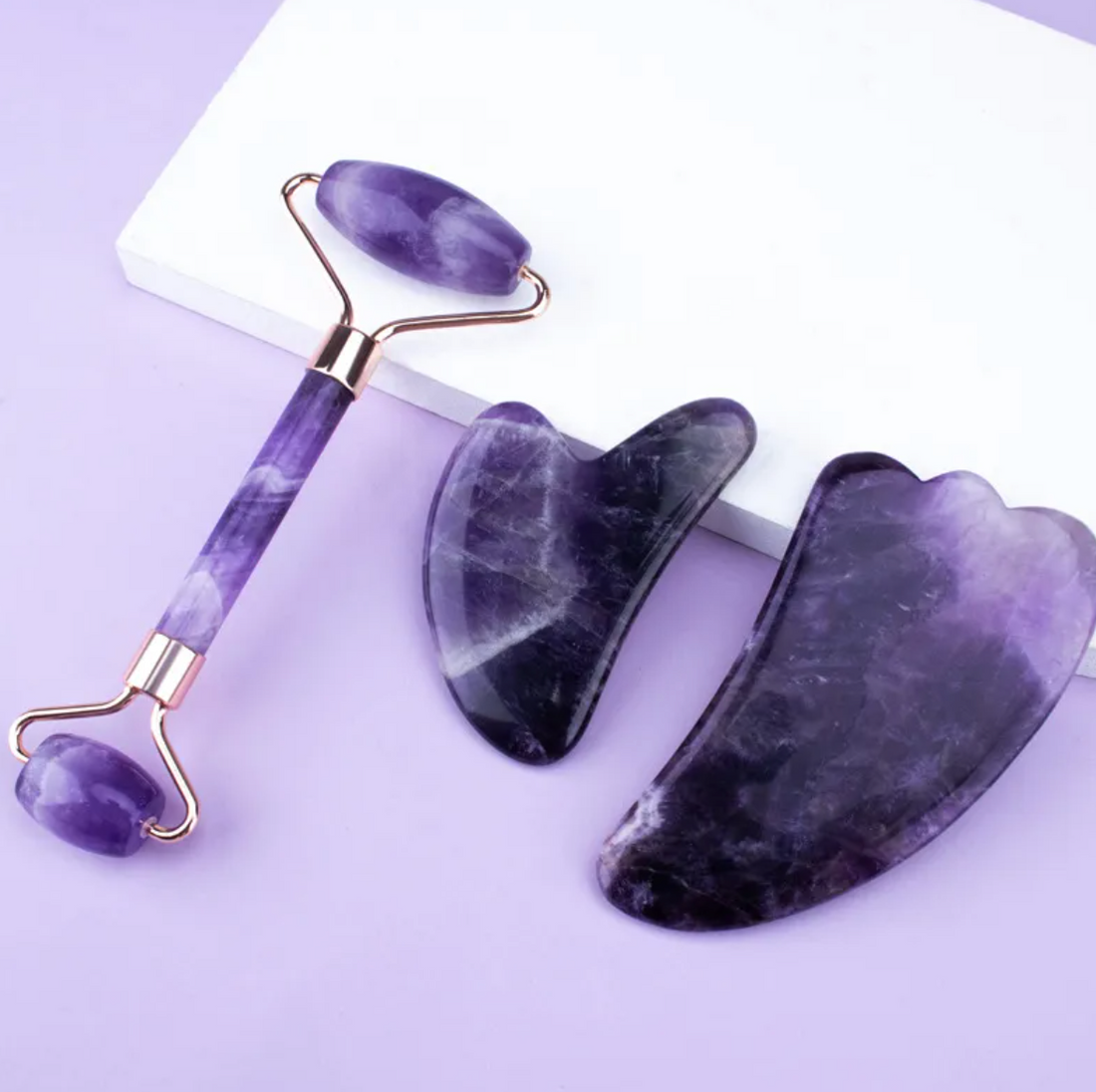 Amethyst Roller & Gua Sha Set - Image 14