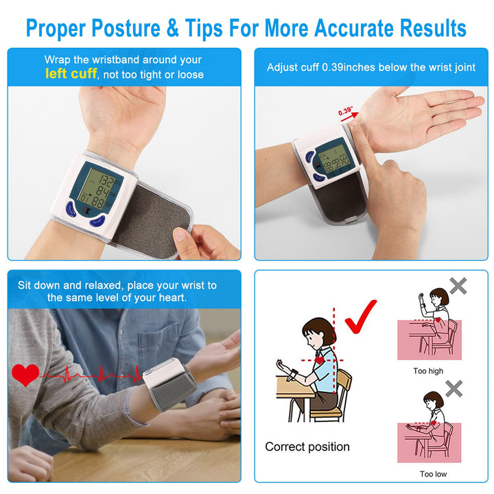 Digital wrist blood pressure monitor packaging