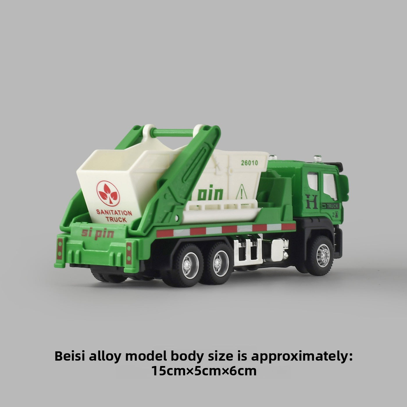 Alloy Sanitation Truck Toy with Inertia Motion