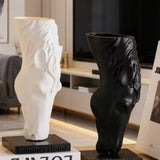 Nordic horse head sculpture on a bookshelf