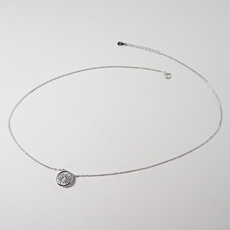 Zircon Necklace, Circle Necklace, Choker Necklace - Image 2