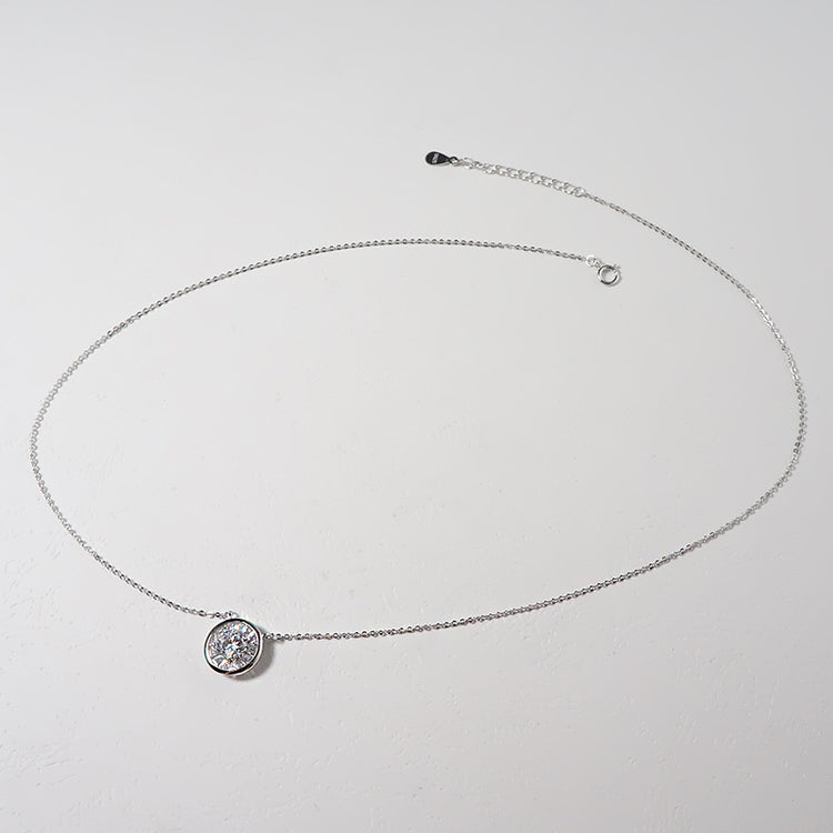 Zircon Necklace, Circle Necklace, Choker Necklace - Image 2