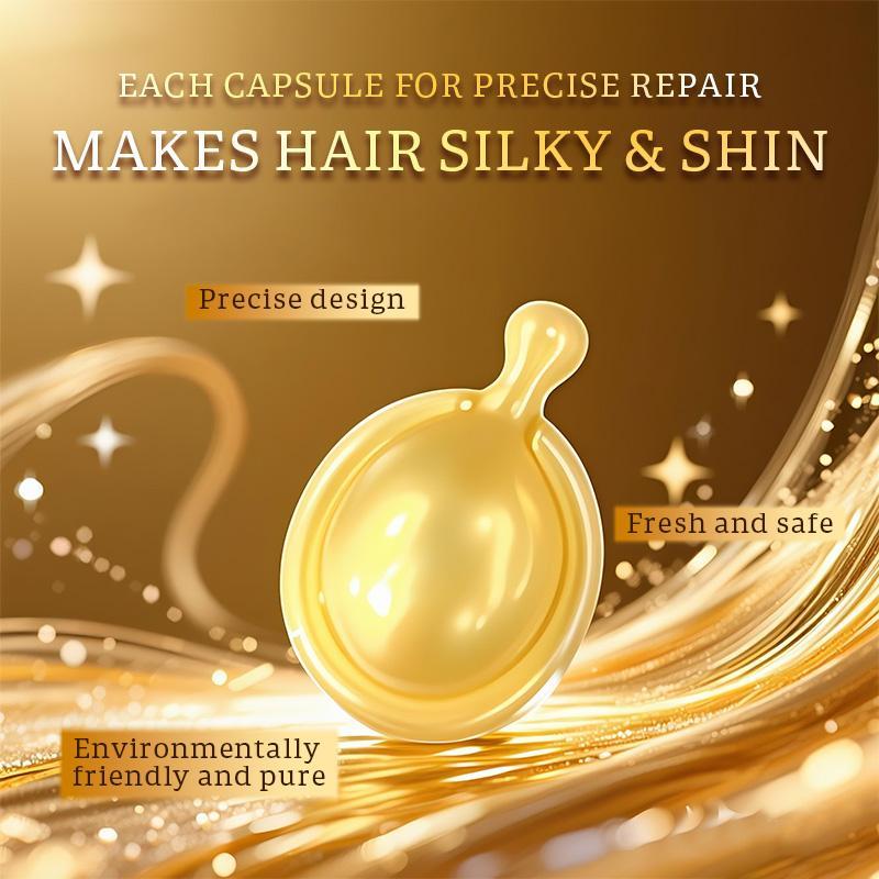 Hair oil capsule applied to hair ends