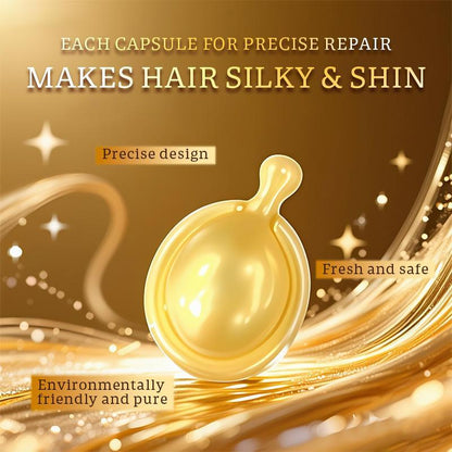 Hair oil capsule applied to hair ends