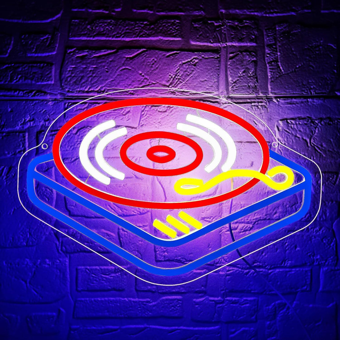 Record Player LED Neon Light Sign
