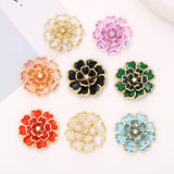 Acrylic Camellia Rhinestone Decoration