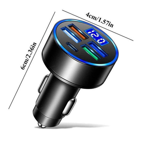 Car charger with 4 x 6 cm dimensions