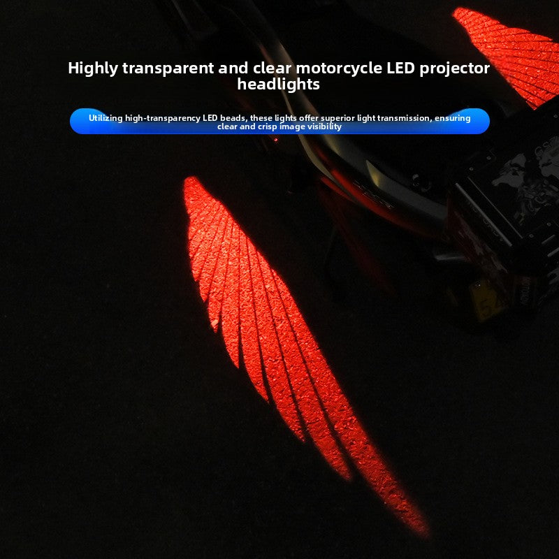 Motorcycle Floor Lamp Angel Wing Projection Lamp Welcome Lamp