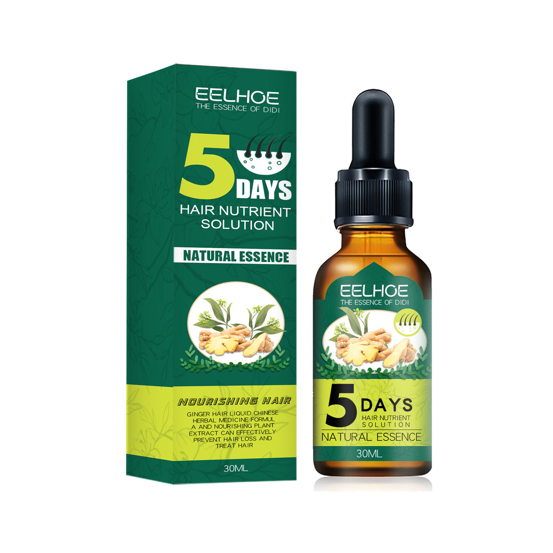 Ginger hair oil pack size options