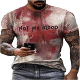 Mens 3D Digital Print Short Sleeve T Shirt Summer Casual Streetwear