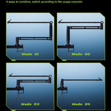 Three-section rotating shockproof frame