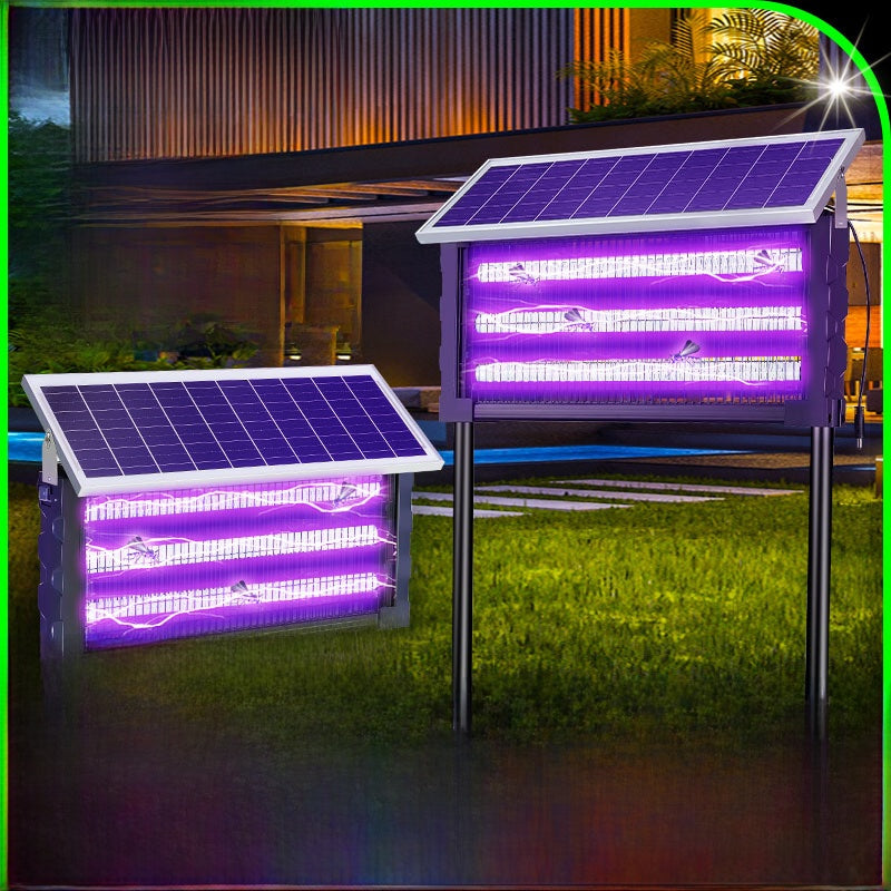 Solar Powered Mosquito Killer Lamp Outdoor Insect Eliminator