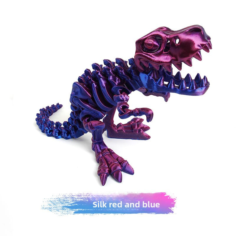 3D Printed Tyrannosaurus Rex Dinosaur Skeleton Craft Toy