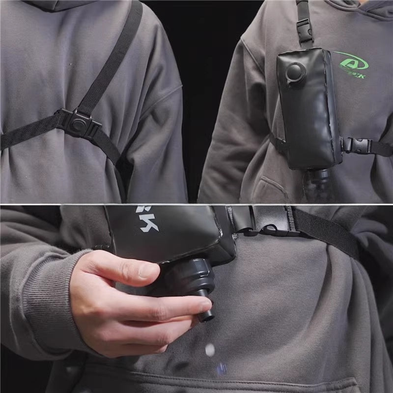 Water Bomb Launcher Backpack Kit with Quick Fill Adjustable Bottle Strap and Storage