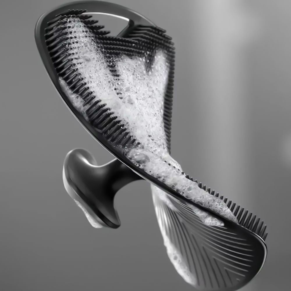 Oval Silicone Bath and Shampoo Brush