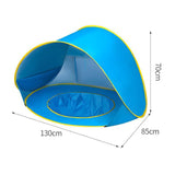 Foldable Children Sunshade Beach Tent with Pool