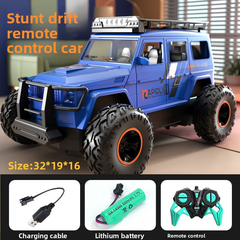 Alloy remote control off-road car, blue