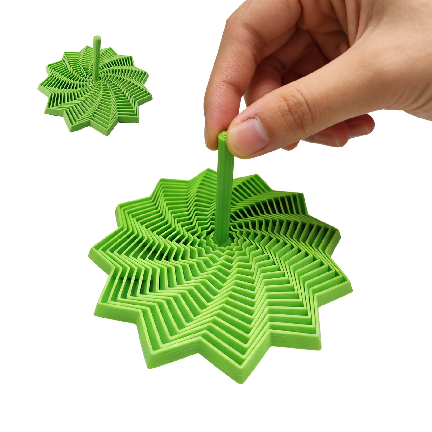 Expanding star sensory fidget toy in collapsed form