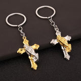 Zinc Alloy Personalized Keychain Cross