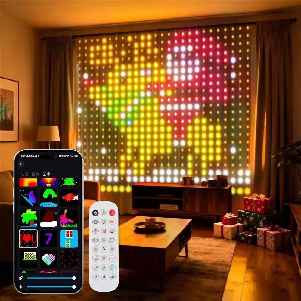 Christmas Balcony Curtain Lights – Smart App LED String Lights