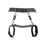 Adjustable Leather Bondage Waist Belt