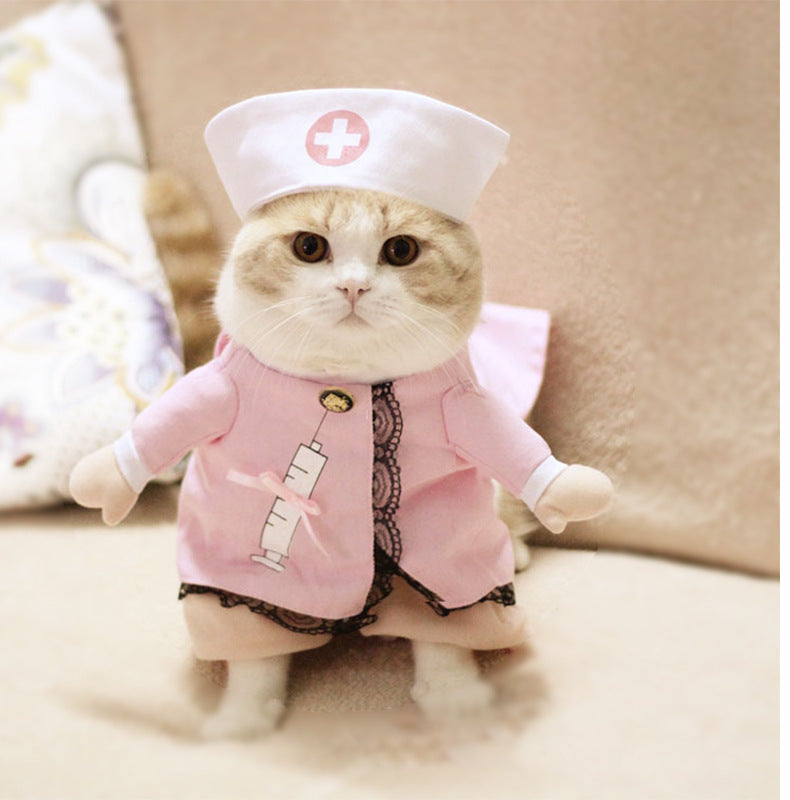 Funny Pet Halloween Costume Upright Outfit