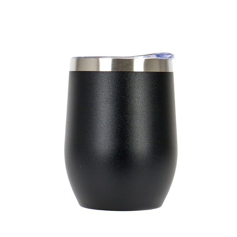 U-Shape Double-Layer Insulated Stainless Steel Tumbler with Lid 12oz