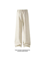 Loose Wide-Leg Straight Floor-Length Trousers