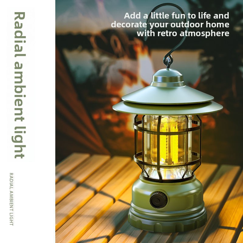 Retro Solar Rechargeable Camping Lantern