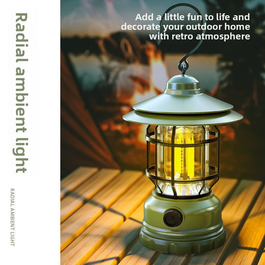 Retro Solar Rechargeable Camping Lantern