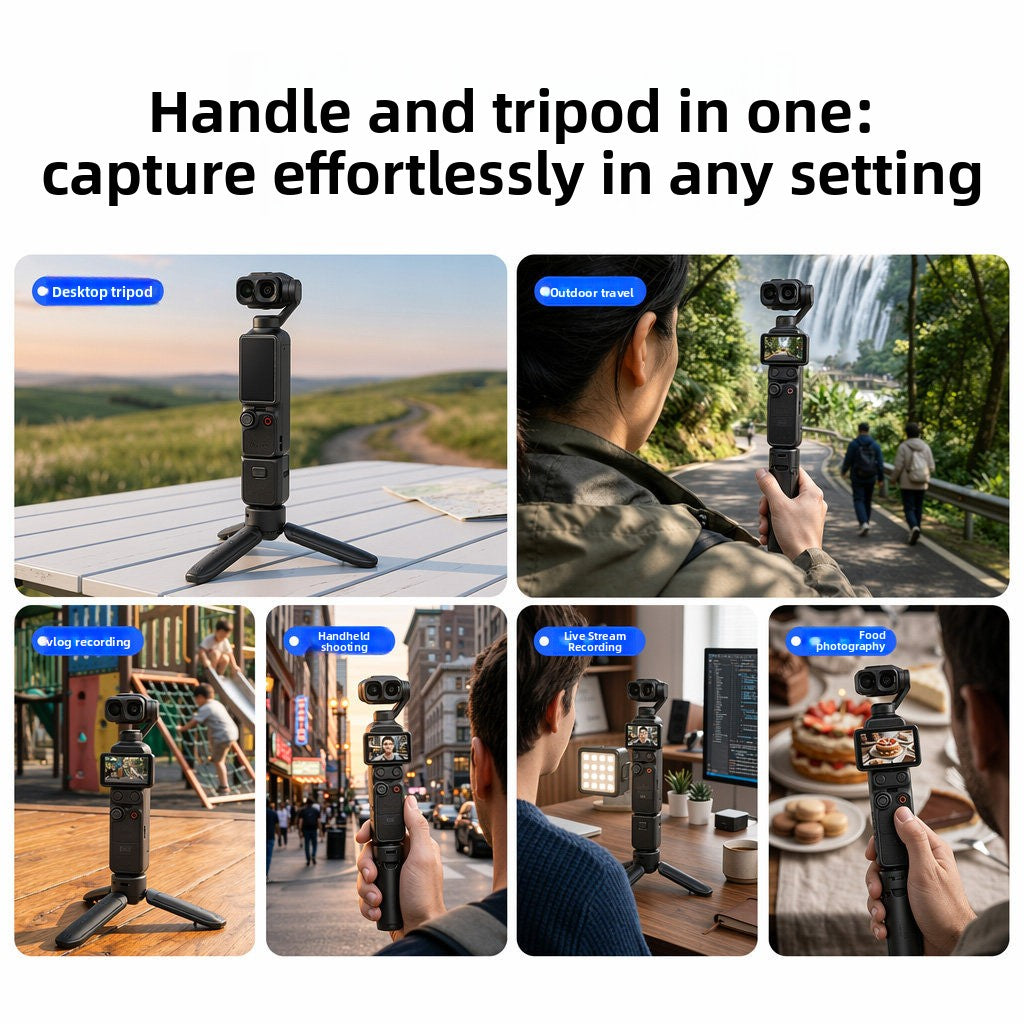 Mini One-Touch Open Tripod Stand for DJI Action Camera Pocket 4 Pro 3