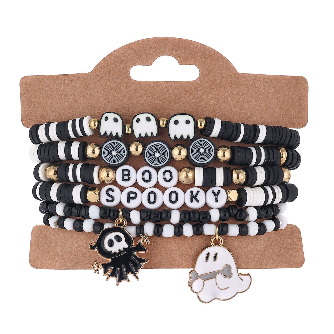 Halloween Themed Alloy Bracelet Set with Pendant