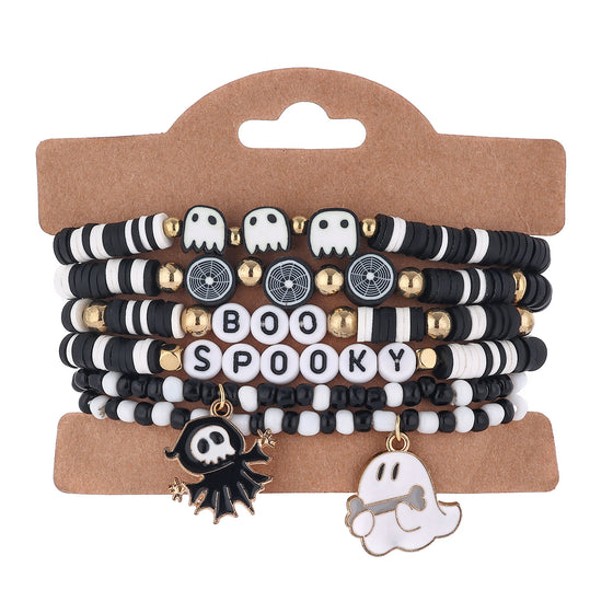 Halloween Themed Alloy Bracelet Set with Pendant