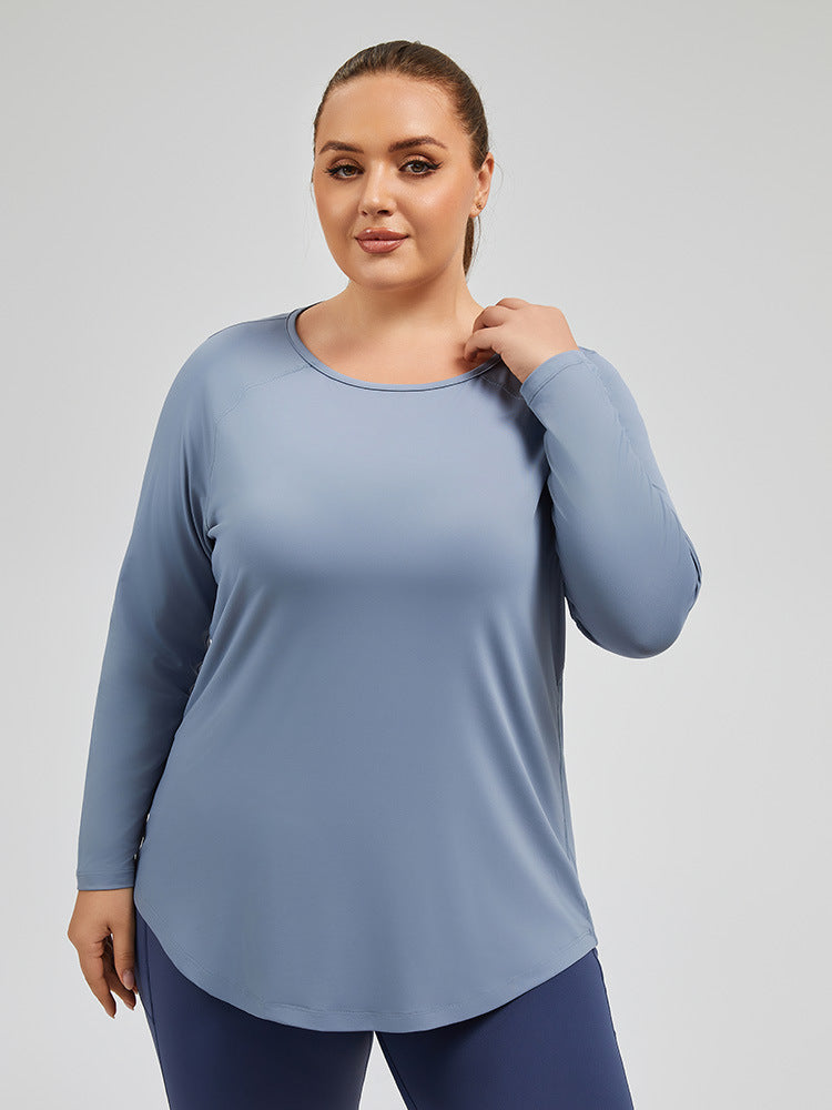 Loose Mesh Yoga Cover-Up Long Sleeve Top