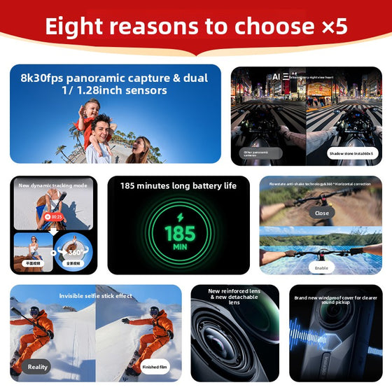 Insta360 X5 Panoramic Action Camera 8K Anti-Shake Action Cameras product image 4