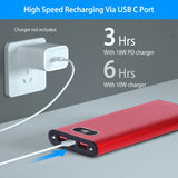 20000mAh power bank LED battery display close-up